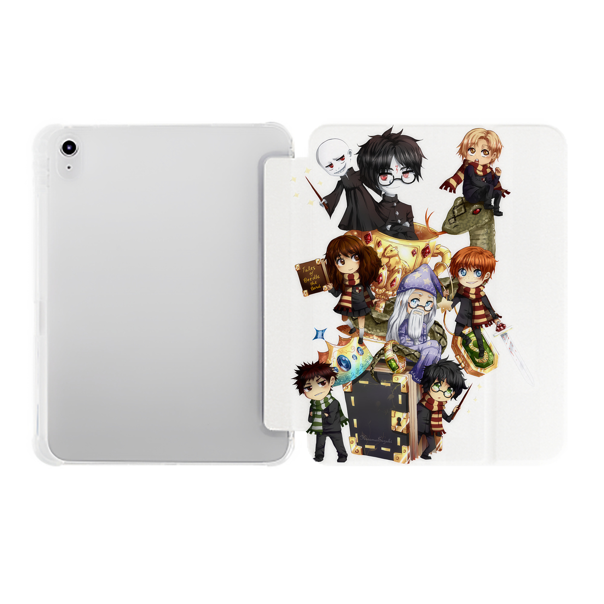 （画像用） Harry Potter ハリー・ポッターシリーズ IPad ケース ペン収納付き 三つ折りスタンド PUレザー×シリコン 対応機種9.5/10.5/10.9インチ